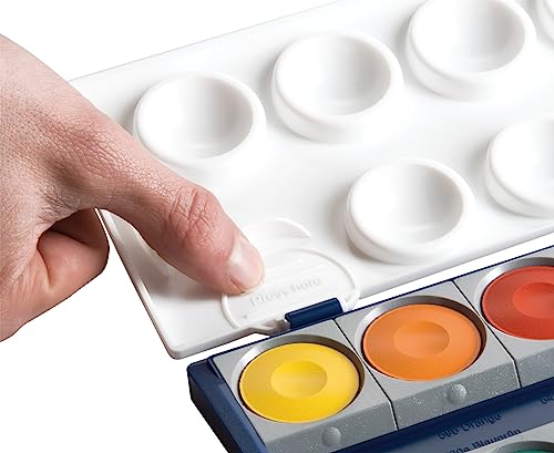 Pelikan Opaque Watercolor Paint Set, 12 Colors Plus Chinese White Tube (DIN 5023)