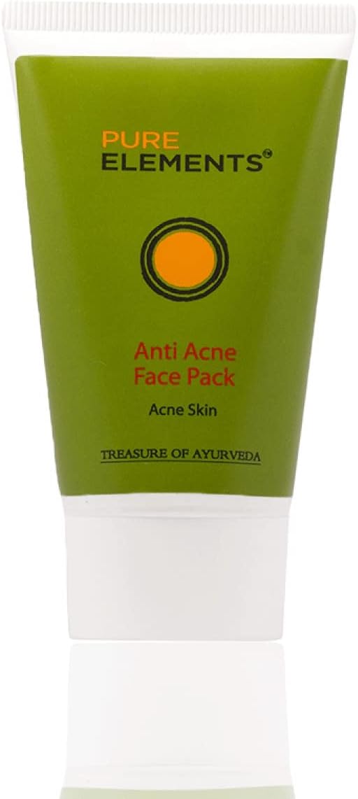 PURE ELEMENTS Anti Acne Face Pack lightens Acne Scars And Dark Spots (100GM)