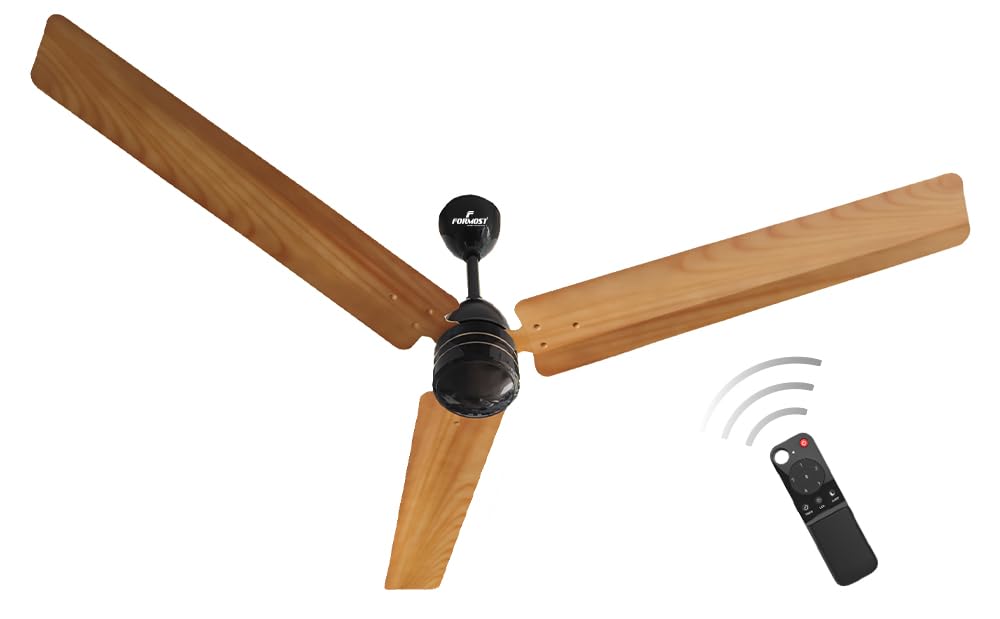 FORMOST 52 inch DC Motor Modern Ceiling Fan with Remote Control|Perfect for Living room Bedroom Farmhouse Outdoor| High Air Delivery | Energy Saving | 3 Year Warranty |Pack of 1
