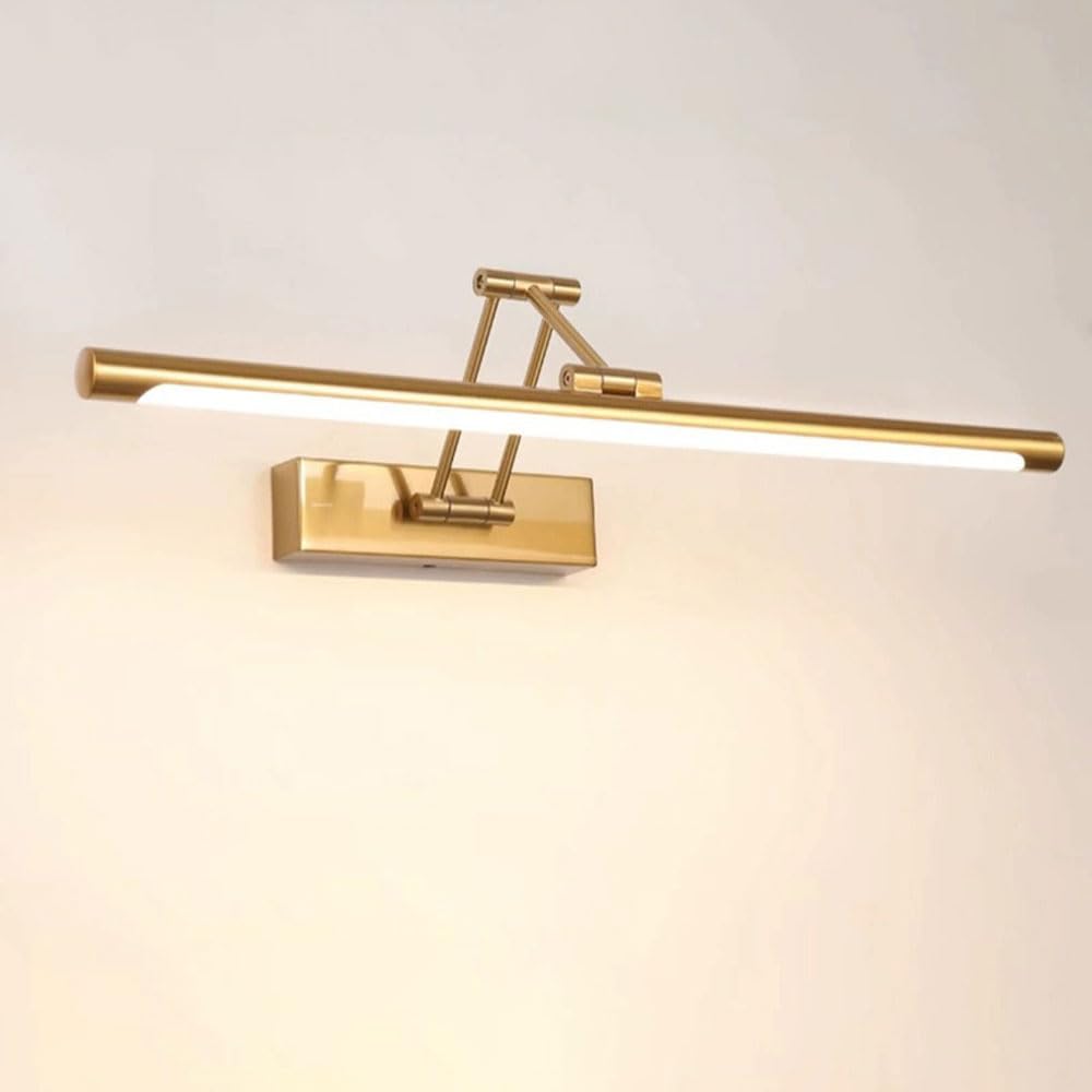 Jadssox Goldene Badezimmerleuchte über dem Spiegel, LED-Schminktischlampe, verstellbare Spiegelfrontbeleuchtung, Moderne Spiegelschranklampen, Bilderleuchten, Ankleidezimmer-Schminktischlampen