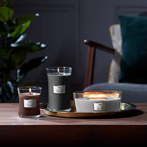 Woodwick Ellipse Scented Candle with Crackling Wick, Up to 50 Hours Burn Time, Lavender and Cedar