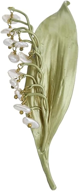 Lily of The Valley Brooch Pearl Flower Woman Girl Party Clothes Brooches Ornaments Gift,