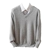 Pull Ample en Cachemire À Manches Longues Et Col en V pour Hommes