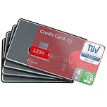 fouraces 4x porta tessere carte di credito con protezione RFID - proteggi tessera, schermato - per bancomat, blocking, protection