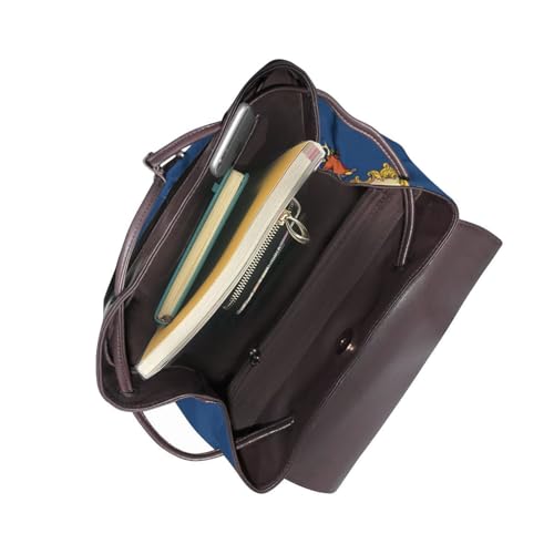 Sac à dos tendance multifonction en cuir noir EdWal avec imprimé Vermont unique