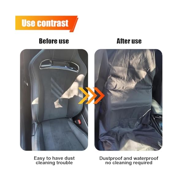 ZIMISI Waterproof Car Seat Cover, Dustproof Sweatproof Car Seat Protector, Washable Bucket Front Seat Covers, Universal Automotive Interior Accessories for Cars, SUVs, Trucks (Grey) - Image 6