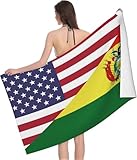 YINGD 1017 Freundschaftsflagge, weiches Strandtuch, saugfähig, schnell trocknend, sandfrei, Badetuch für Strand, Reisen, Schwimmen, 130 x 80 cm