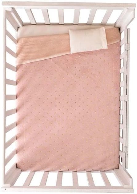 Vianney Stars Baby Girl Blanket - Ultra-Soft Pink Siberia Plush 30x40 Inch Cozy Lightweight Crib Bedding - Breathable, Washable Nursery Essential for Infants and Toddlers