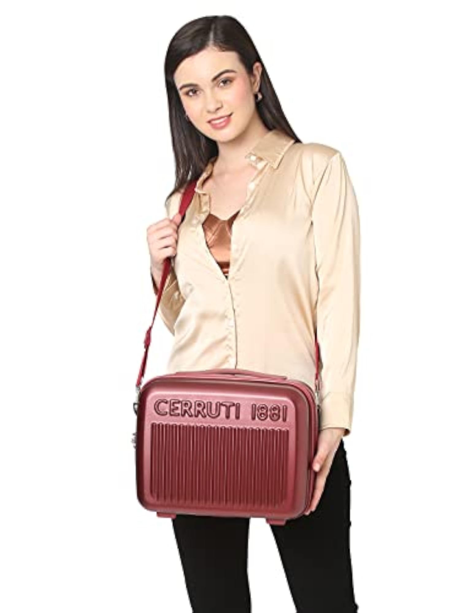 Chic Voyager Range Burgundy Hard Beauty Case