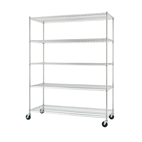 TRINITY Basics 5-Tier NSF Chrome Rack