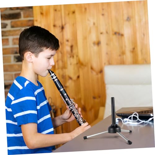UPKOCH Instrumentenhalter Klarinettenständer Flötenständer Dreieckiger Instrumentenständer Gestell faltbares und tragbares Stativ Oboe Trompete Instrumentenstativ Klarinettenhalter Black