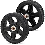 Veemoon 2 Ruedas de Repuesto para Cortacésped 7 Pulgadas Neumáticos de Plástico Resistentes con Tornillos Incluidos Compatibles con Cortacéspedes Manuales Estándar Ruedas de Soporte