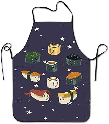 GOOESING Funny Design Apron Japanese Sushi Cute Emijo Waterproof Creative for Women Men Waitress Chef Home Barber Kitchen Gardening