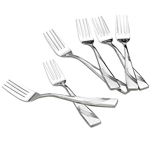 Nicesh 6-Piece Stainless Steel Large Buffet Serving Fork, Large Forks, 9.45-INCH