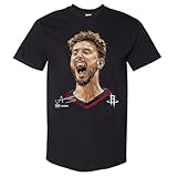 500 LEVEL Alperen Sengun Houston Rockets Heavyweight Tee - Alperen Sengun Houston Rockets Portrait WHT (Black, Large)