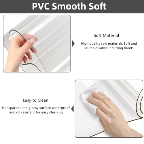 Lukar NM385 Vinyl Strip Door Curtain 49 Ft Length Pvc Curtain Strip Clear Plastic Door Strip Roll thumb #2
