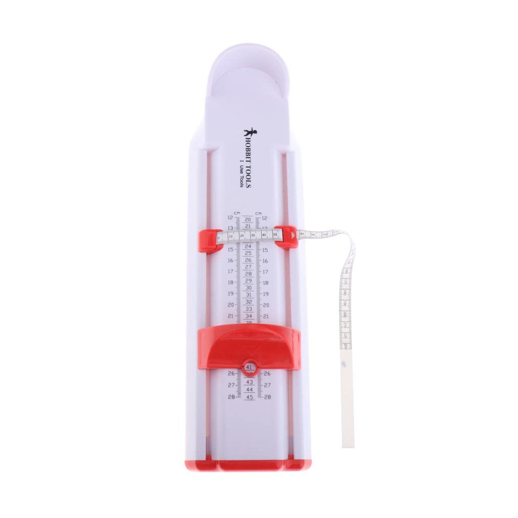 Medidor de Pies Herramienta de Medición Precisa Dispositivo para Medir Longitud Y Ancho de Pies de Plástico Fácil de Usar Adecuado para Adultos Uso Do, rojo, tal como se describe