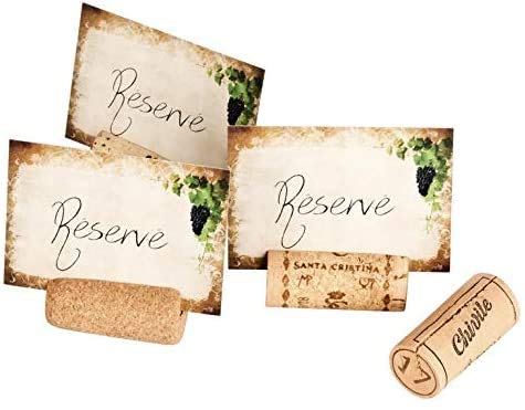 Kork-Deko Table Tent Reserved | 20 Used Natural Corks + 40 Cards | Ideal for Restaurant, Bar, Café, Catering Industry for marking reserved tables