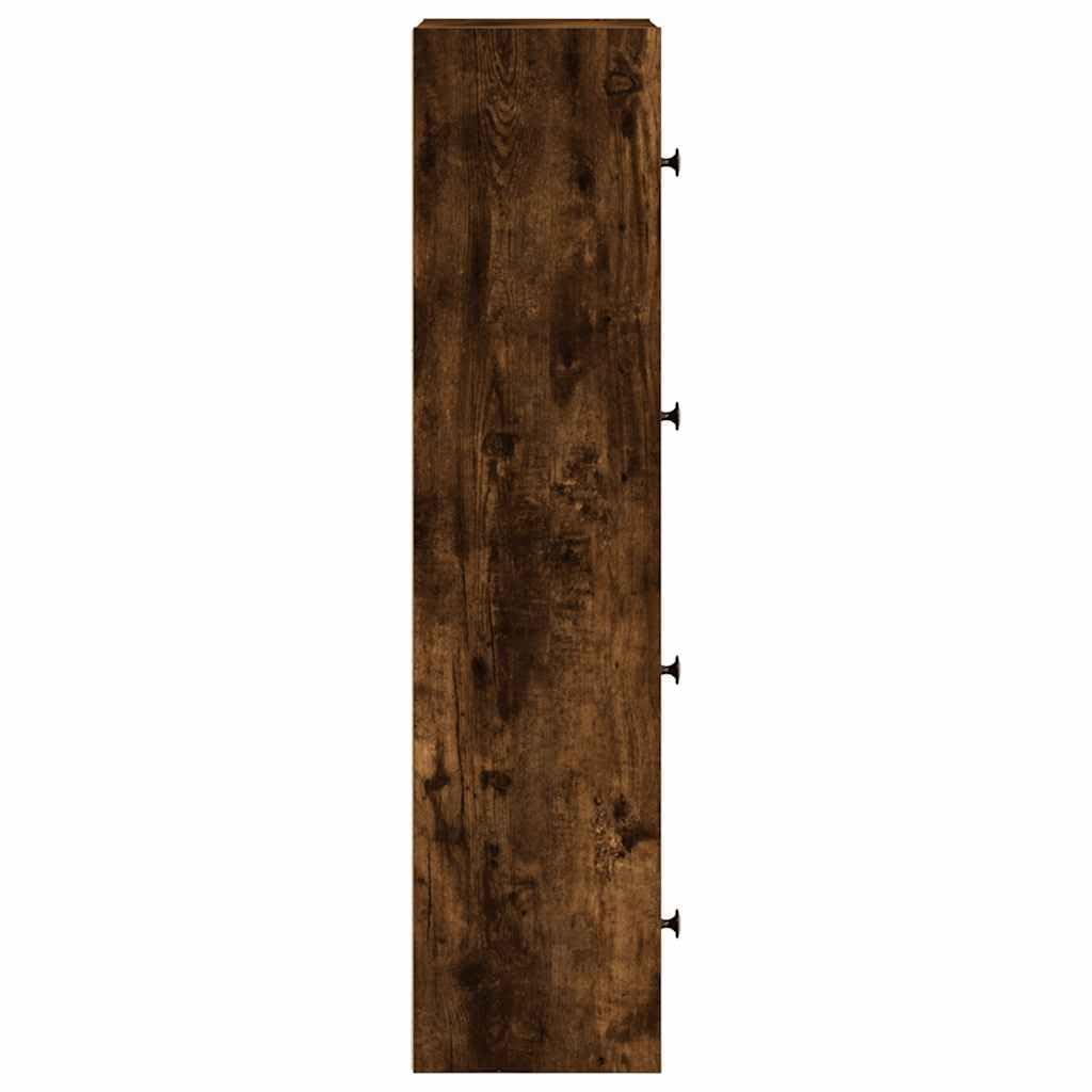 Generisch Bücherregal Räuchereiche 40x24x102 cm Holzwerkstoff,Möbel,Regalsysteme,Bücherregale Bücherschränke-860377