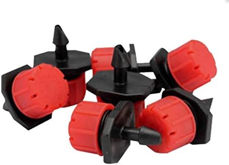 Miniatura 6 de 50 goteros de riego ajustables con emisores de 1/4 de pulgada, sistema de riego por goteo para huertos, macizos de flores, césped, jardines de