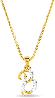 KISNA Alphabet Diamond & Gold Pendant for Women. Price In India