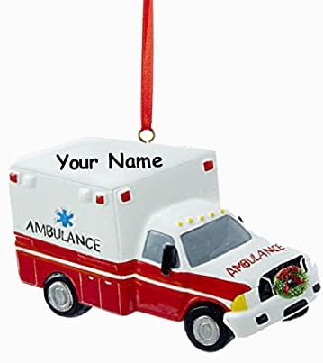 Kurt Adler - Adorno de ambulancia de 4 pulgadas, rojo, blanco