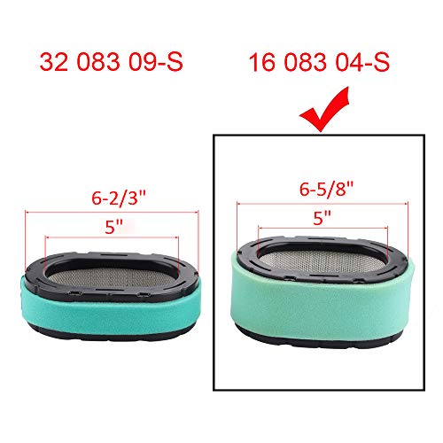 Savior 16-083-04-S Air Filter 16-083-05-S Pre Cleaner 52-050-02-S Oil Filter for Kohler 16 083 04S 1608304-S EZT715 EZT725 EZT740 KT610 KT620 KT715 KT725 KT730 ZT720 Kohler 7000 Series Air Filter