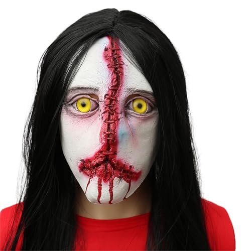 Visage effrayant en latex réaliste, accessoire souple pour Halloween
