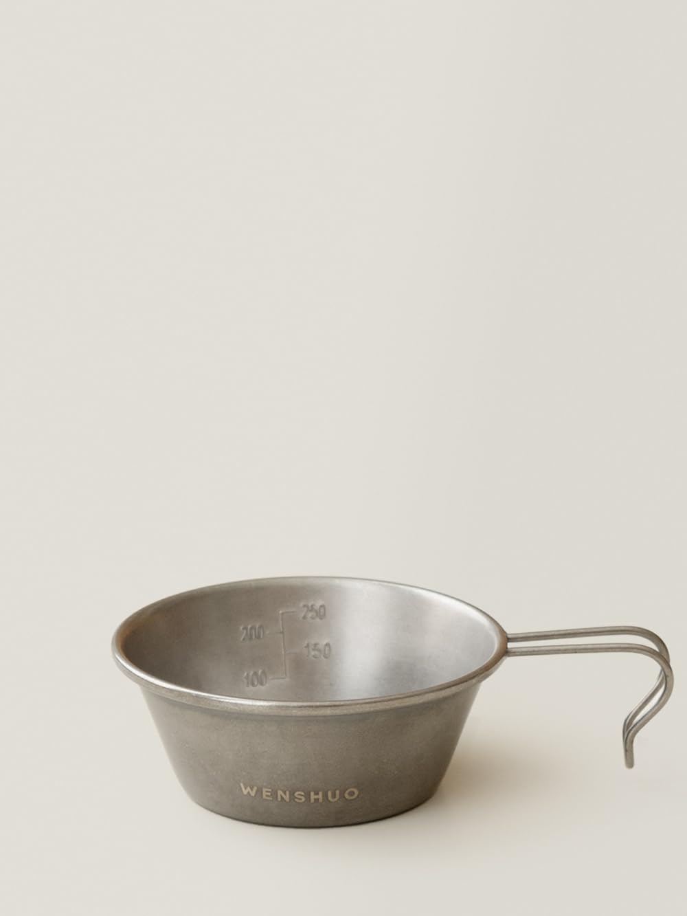 WENSHUO Sierra Cup,Vintage Stainless Steel Cooking Measuring Cup,10.14 fl oz (300 ml)