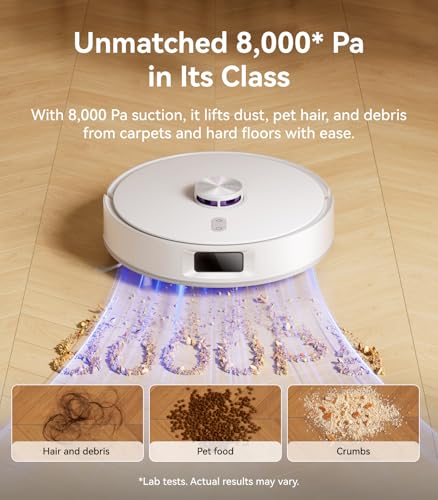 Robot vacuum and mop in use