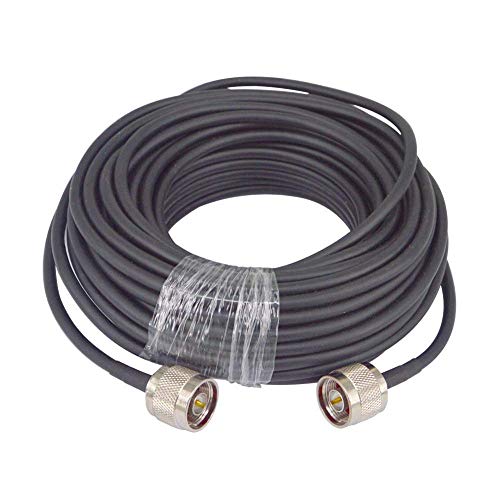 GraspaDeal LMR 400 Ultra Low Loss COAXIAL Cable with Both Side N Male CONNECTORS for Signal Booster/Communications (50 Meter)