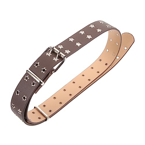 Punk Style PU Belt for Men and Women Ring Design Versatile Fashion Accessory for Jeans Parties and Everyday Wear for