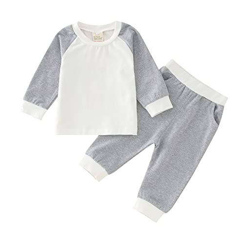 Cotton 𝐏ajamas for Kids Boys Girls 𝐒nug Fit 𝐏a𝐣ama Set Long Sleeve Tops and Pants 2 Piece 𝐏𝗝s Cute Loung𝐞wear