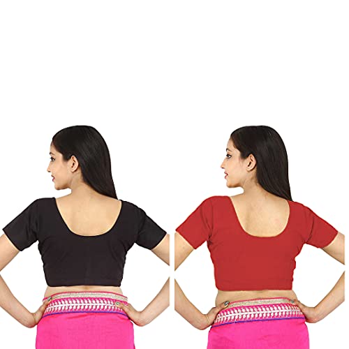 Image of Namita Women's Rubia Cotton Solid Half Sleeve Blouse