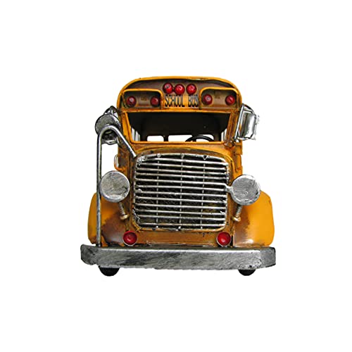 Zaer Ltd. Vintage Style Vehicle Decorations (Short Yellow School Bus) #TOP4