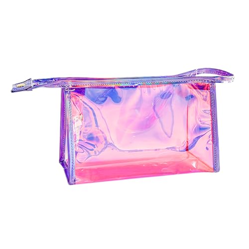TotePrint Green Transparent Laser Cosmetic Bag Iridescent Holographic Waterproof PVC Makeup...