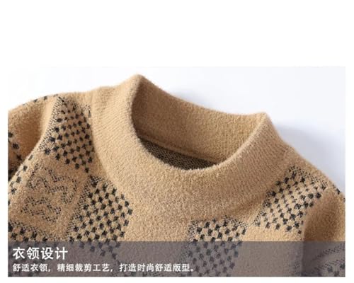 Men's Plaid Knitted Sweater Knitted Fashion Slim Pullover2