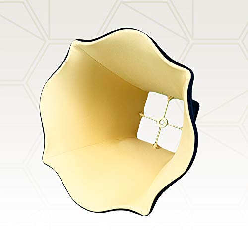 Image of Royal Designs, Inc. Fancy Square Bell Lamp Shade, 4 x 10 x 8.5, Black (BSO-702-10BLK)