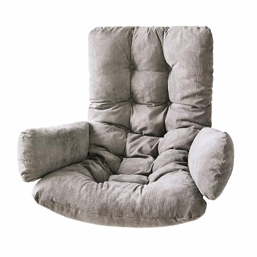 Coussin de chaise à bascule gris grand format 125 x 50 cm pour meuble rotin