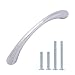 Produktbild AmazonBasics - Bogengriff, Möbelgriff, nach innen schmal zulaufend, Länge: 7,62 cm (Lochmitte zu Lochmitte: 6,4 cm), Poliertes Chrom, 10er-Pack