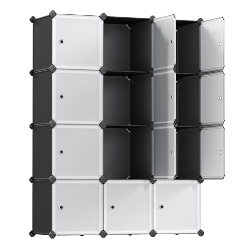 SONGMICS Cube Storage Organizer, 12-Cube Closet Storage Shelves, Modular Bookcase, Black ULPC34HV1 thumbnail 9