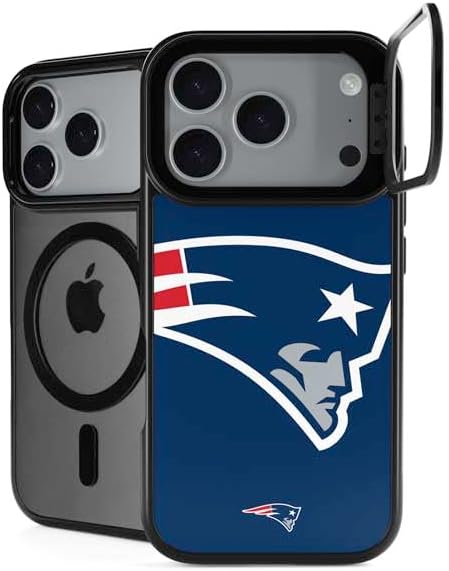 Skinit Kickstand Phone Case Compatible with iPhone 17 Pro Max - Officially Licensed NFL New England Patriots Large Logo Design