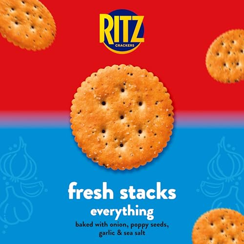 Image of RITZ Fresh Stacks Everything Crackers, 8 Multi Snack Packs | Travel Snacks, Individually Wrapped
