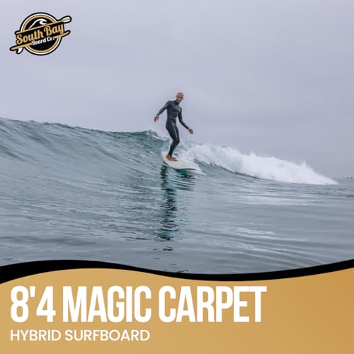 South Bay Board Co. - 4'10 / 5'5 / 6' / 6'8 / 7'7 / 8'4 / 9'6 Hybrid Surfboards - Shortboard & Longboard - Wax-Free Soft-Top Surfboard + Hard Epoxy Bottom Deck - Patented Heat Damage Prevention System