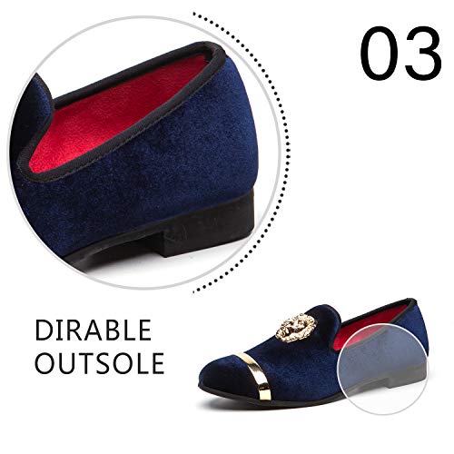 Jitai Men's Penny Slip-On Leather Lined Loafer Luxury Men Shoes, Blue/01, 13 Us #TOP3