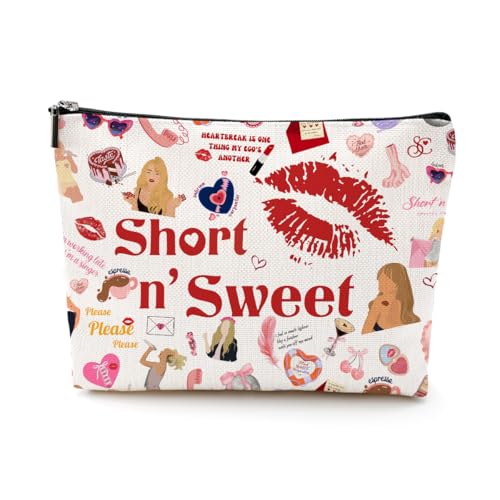 LONGXIN Singer Merch Makeup Bag Cosmetic Bag Gifts for Singer Fans Music Lovers Singer Merchandise