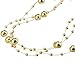 Bingcute 50ft Christmas Tree Beaded Garland Metallic Gold Color Roll of Beads Pearl String of Pearls Bead Chain Beaded Wire Pearl Strands for Decorating Wedding Party Supplies (Gold)
