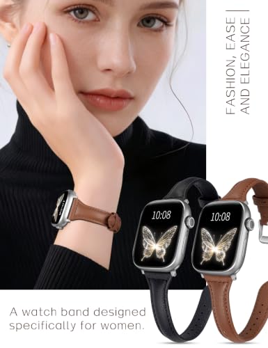 2 Pack Slim Leather Bands