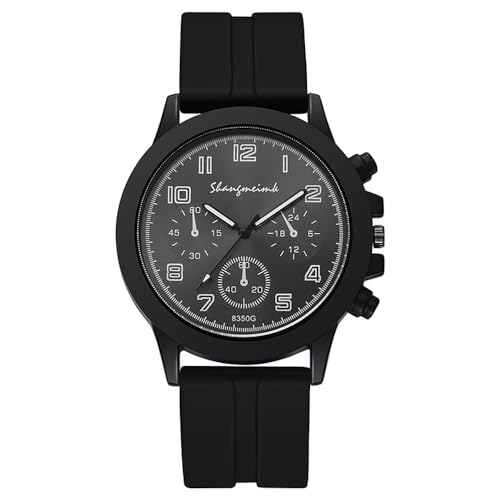 Weicam Unisex Simple Silicone Band Analog Quartz Wristwatches Sport Watch