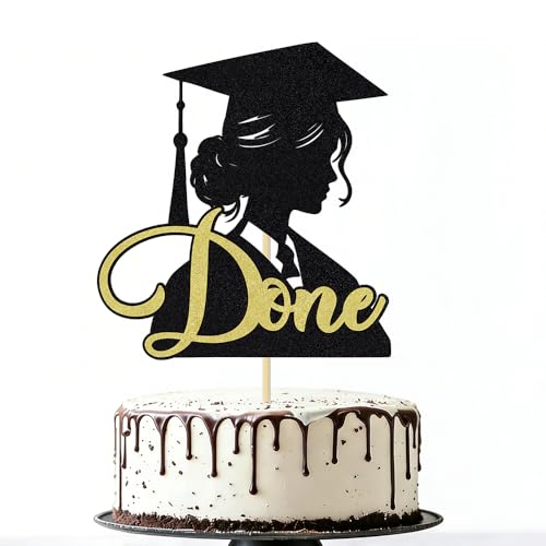 Gonasng Done Cake Topper -Graduation Party Decorations Supplies